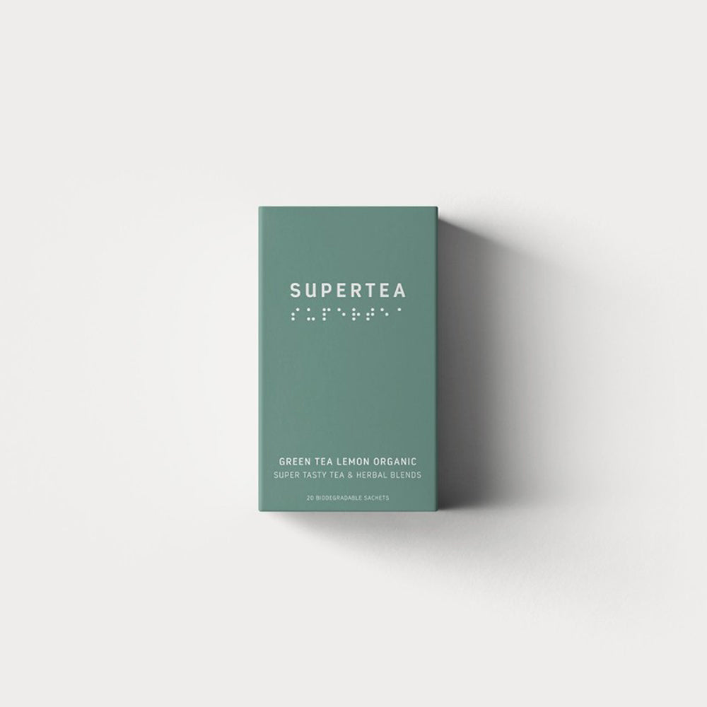 Supertea, Grönt te citron ekologisk - 20 st - bokstavste