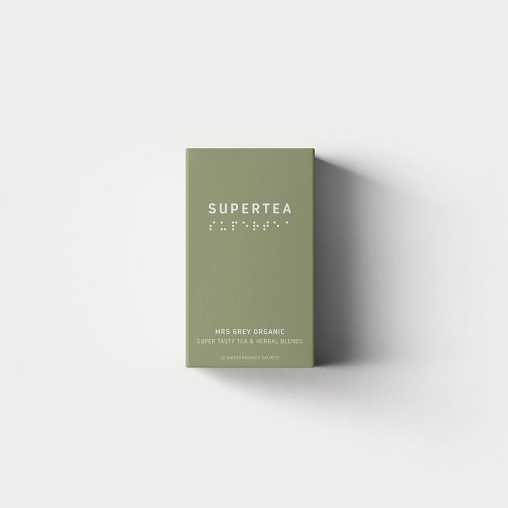 Supertea, fru grå ekologisk - 20 st - bokstavste